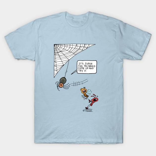 Spider Swing! T-Shirt by Jay Hosler Tees